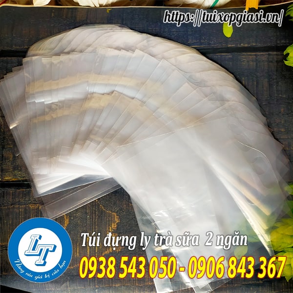 Sỉ túi đựng ly trà sửa 2 ngăn