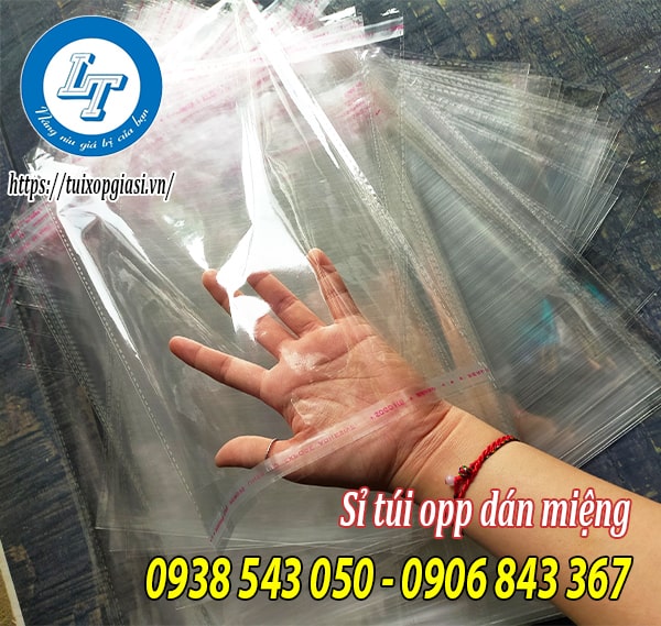 Sỉ túi opp dán miệng Sỉ túi opp dán miệng