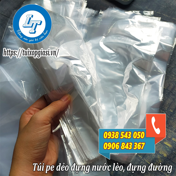 Sỉ túi pe dẻo đựng nước lèo, đựng đường Sỉ túi pe dẻo đựng nước lèo, đựng đường