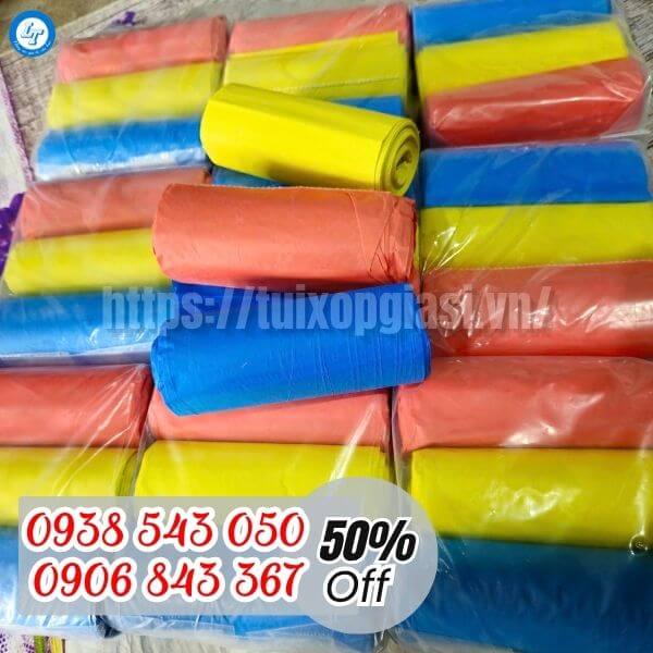 Sỉ túi rác cuộn 3 màu tiểu, trung, đại, cực đại giá tốt