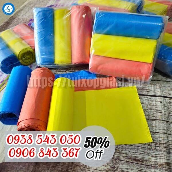 Túi rác 3 cuộn màu