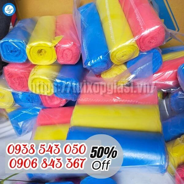 Túi rác 3 cuộn màu bịch 1kg