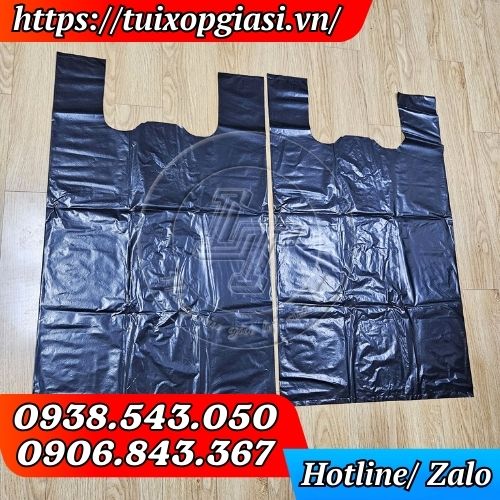 Túi đựng rác có quai màu đen