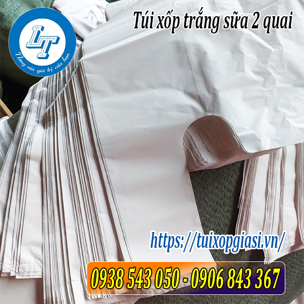 Sỉ túi xốp trắng sữa 2 quai giá rẻ