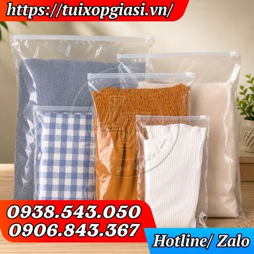 Túi zip khoá kéo đựng quần áo, mỹ phẩm, giày dép, túi xách