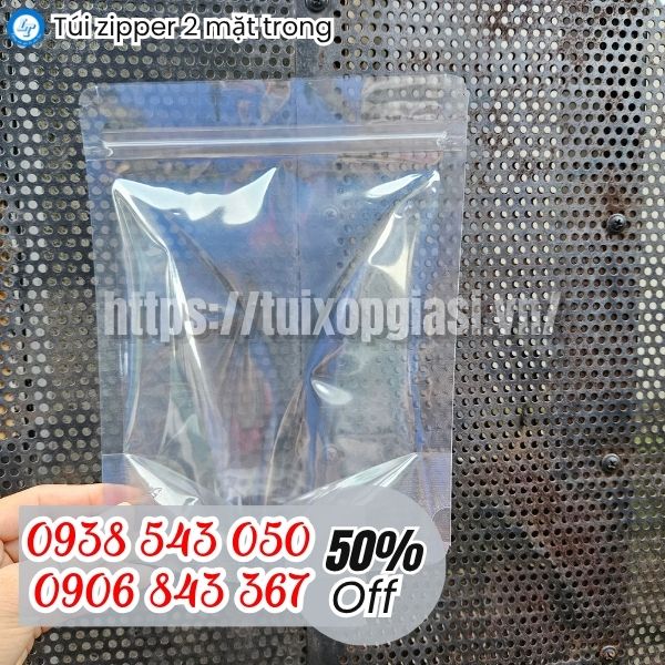 Túi zipper 2 mặt trong