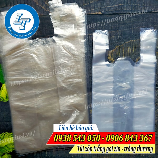 So sánh túi xốp trắng gai zin, trắng thường