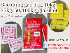 Bao đựng gạo 5kg, 10kg, 25kg, 50kg, 100kg giá sỉ tốt