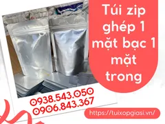 Báo giá sỉ thùng 25kg TÚI ZIP GHÉP 1 MẶT BẠC 1 MẶT TRONG