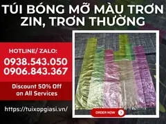 Bỏ sỉ túi bóng mỡ màu trơn zin, trơn thường bao 25kg giá rẻ