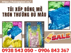 Bỏ sỉ túi xốp bóng mỡ trơn thường đủ màu bao 25kg giá tốt