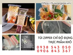 Chuyên bán túi zipper chỉ đỏ đựng thực phẩm khô giá sỉ