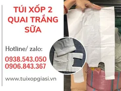 Địa chỉ sỉ túi xốp 2 quai trắng sữa giá rẻ