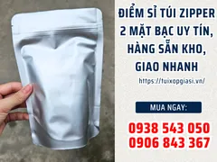 Điểm sỉ túi zipper 2 mặt bạc uy tín, hàng sẵn kho, giao nhanh