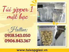Giá rẻ túi zipper 1 mặt bạc đủ kích cỡ