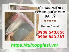 Giá Sỉ Rẻ Túi Dán Miệng Trong Suốt Cho Đại Lý
