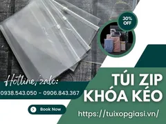 Mua túi zip khóa kéo trong suốt đựng quần áo giá sỉ