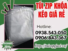 Nơi bán túi zip khóa kéo đủ kích cỡ giá rẻ
