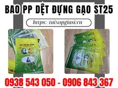 Nơi đặt in bao PP dệt đựng gạo ST25 giá rẻ, giao hàng toàn quốc