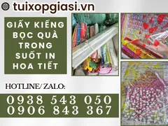 Nơi sỉ lẻ giấy kiếng bọc quà trong suốt in hoạ tiết đẹp