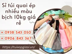 Sỉ túi quai ép nhiều màu bịch 10kg giá rẻ