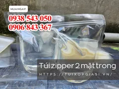 SỈ TÚI ZIPPER 2 MẶT TRONG ĐỰNG BÁNH KẸO THÙNG 25KG