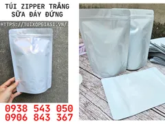 Sỉ Túi Zipper Trắng Sữa Đáy Đứng Tphcm