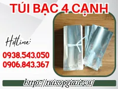 Túi bạc 4 cạnh đựng cà phê giá rẻ