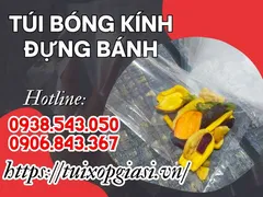 Túi bóng kính đựng bánh giá sỉ đủ kích cỡ