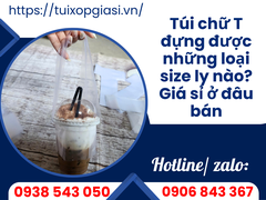 Túi chữ T đựng được những loại size ly nào? Giá sỉ ở đâu bán