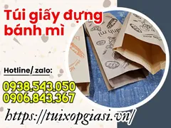 Túi giấy đựng bánh mì giá rẻ