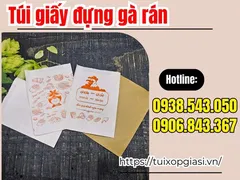 Túi giấy đựng gà rán giá rẻ