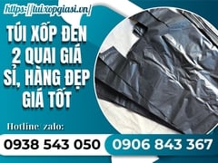 Túi xốp đen 2 quai giá sỉ, hàng đẹp giá tốt