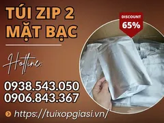 Túi zip 2 mặt bạc giá rẻ chất lượng