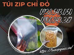 Túi zip chỉ đỏ đủ kích cỡ giá rẻ