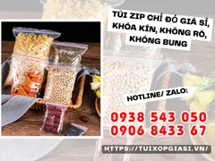 TÚI ZIP CHỈ ĐỎ GIÁ SỈ, KHÓA KÍN, KHÔNG RÒ, KHÔNG BUNG