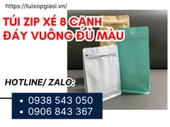 TÚI ZIP XÉ 8 CẠNH ĐÁY VUÔNG ĐỦ MÀU GIÁ SỈ HCM