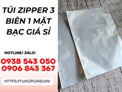 TÚI ZIPPER 3 BIÊN 1 MẶT BẠC GIÁ SỈ