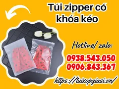 Túi zipper có khóa kéo giá rẻ đủ kích cỡ