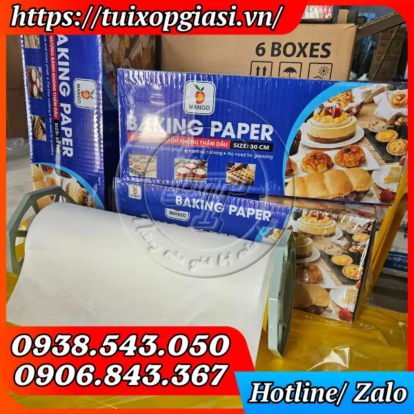 GIẤY NƯỚNG BÁNH KHÔNG THẤM DẦU