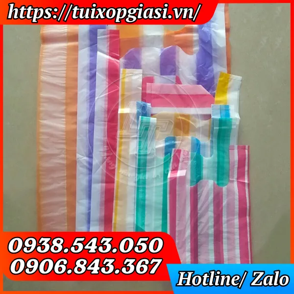 TÚI XỐP SỌC MÀU ( ZIN )