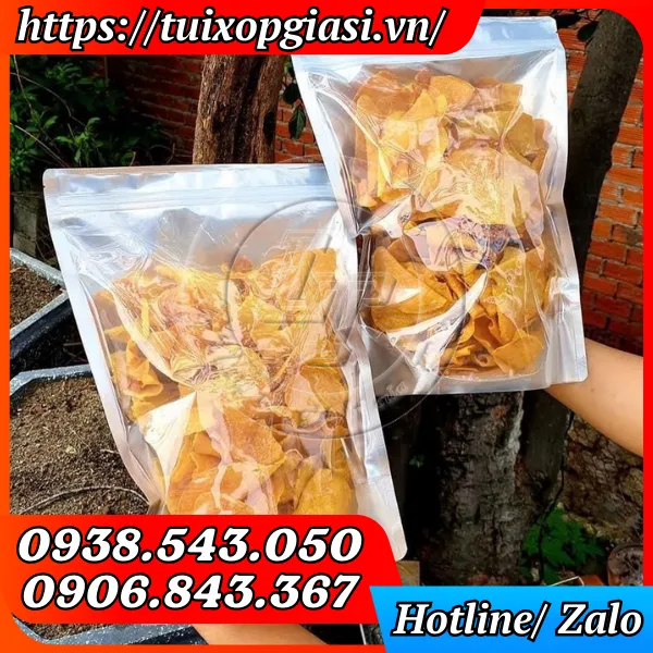 TÚI ZIP 1 MẶT BẠC