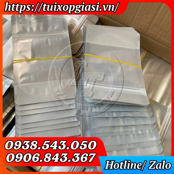 TÚI ZIP 1 MẶT BẠC
