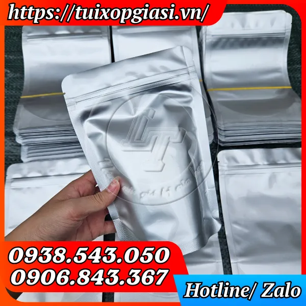 TÚI ZIP 2 MẶT BẠC