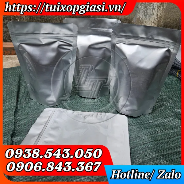 TÚI ZIP 2 MẶT BẠC