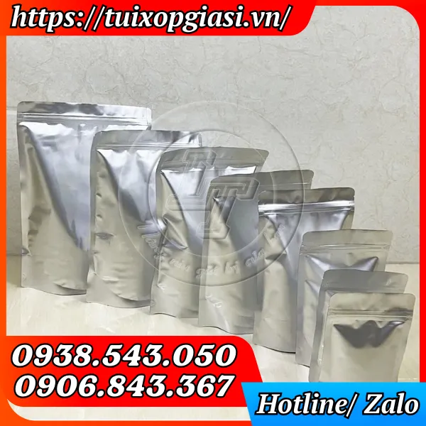 TÚI ZIP 2 MẶT BẠC
