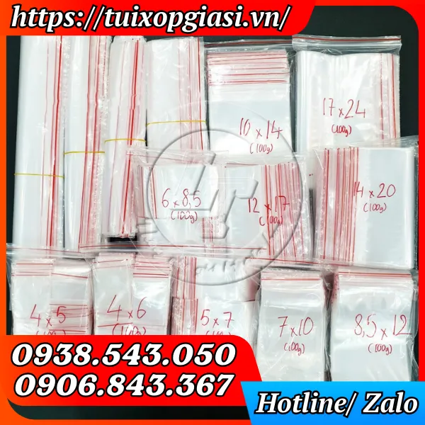 TÚI ZIP CHỈ ĐỎ