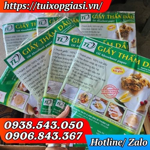 Giấy thấm dầu thực phẩm 100% bột giấy