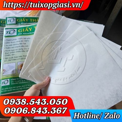 Giấy thấm dầu thực phẩm gói 20 tờ