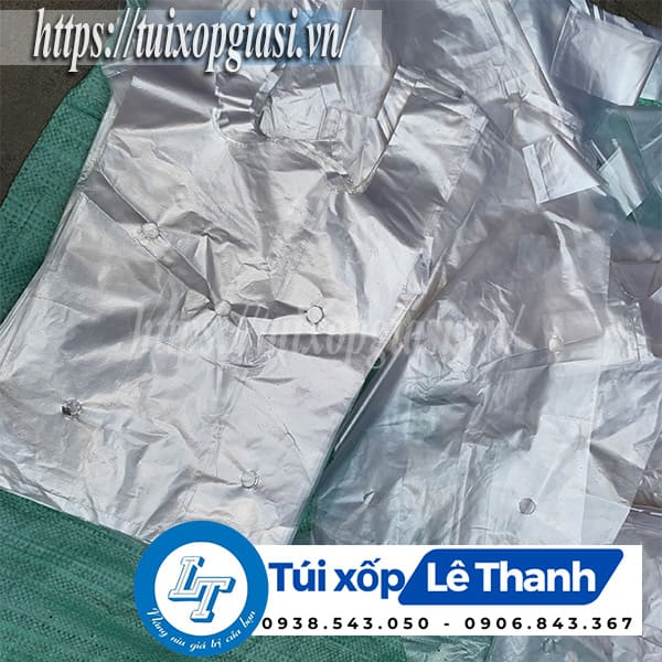 Túi 2 quai trắng đục lỗ giá sỉ Tiền Giang